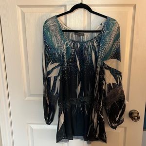 Addition Elle silky turquoise/blue/teal blouse